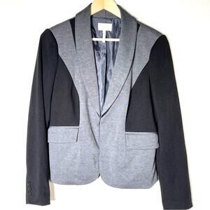 Laundry Shelli Segal gray black business casual blazer suit jacket sz 10 B162